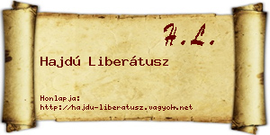 Hajdú Liberátusz névjegykártya