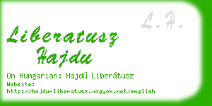 liberatusz hajdu business card